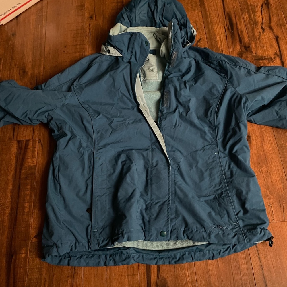 LL bean womens lined jacket size large